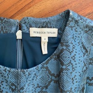 Rebecca Taylor vegan snakeskin print sleeveless mini dress